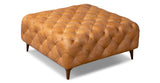 Turin Ottoman with Wood Legs