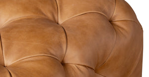 Turin Ottoman with Wood Legs