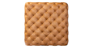 Turin Ottoman with Wood Legs