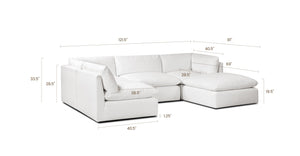 5-Seat Davos Modular U-Sectional