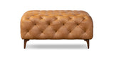 Turin Ottoman with Wood Legs