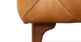 Turin Ottoman with Wood Legs
